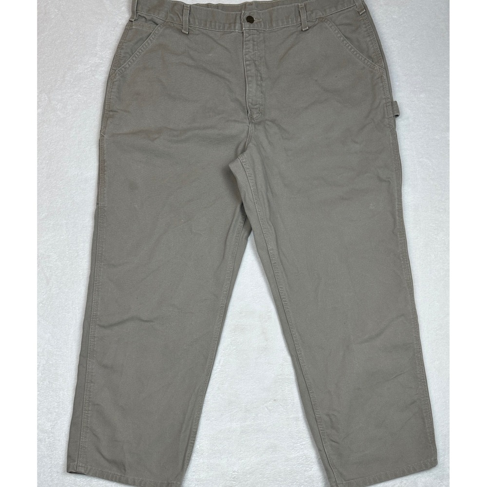 Carhartt B11 DGS Dungaree Fit Work Pants Mens 40x30 Tan‎ Cotton Carpenter